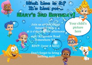 www.craftywife.com | Bubble Guppies birthday card option two