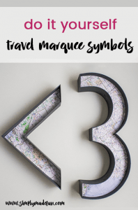 These travel marquee symbols are a fun diy craft project to make in an afternoon and a great way to remember recent travels.