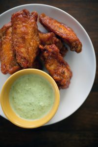 Jalapeño Ranch Dip with Hot Wings via The Wetherills Say I Do
