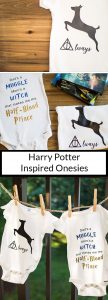 Make your own Harry Potter inspired onesies for a new baby whose parents are obsessed with HP! What a great way to honor your favorite Hogwarts Professor and pass on that love to the next generation.
