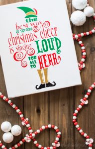 Spread some Christmas cheer with this canvas art from the movie Elf! Give it as a gift or keep it as a reminder to sing loud & proud this holiday season!