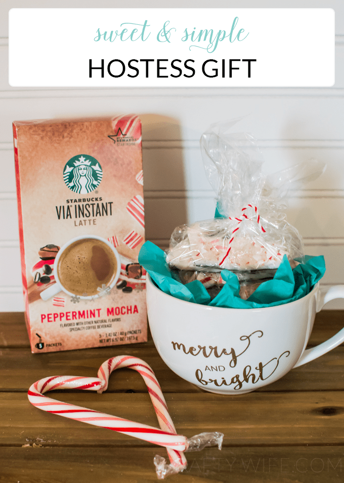 Make a sweet & simple hostess gift to bring with you to a holiday party that will be used and loved for years to come! This DIY mug is so easy and pairs perfectly with your favorite hot cup of joe.