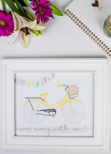 Display this sweet and simple Come Away With Me travel printable as a reminder to get lost and make memories with the ones you love this summer.