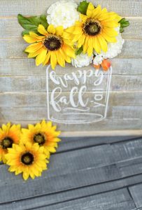 Celebrate Fall in Southern-style using my FREE Fall silhouette file and make your very own mason jar sign! So cute if you love rustic decor!