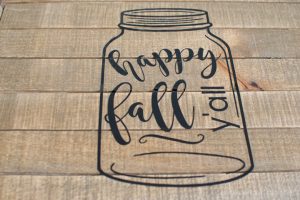 Celebrate Fall in Southern-style using my FREE Fall silhouette file and make your very own mason jar sign! So cute if you love rustic decor!