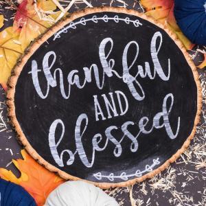 Thanksgiving Chalkboard Wooden Sign
