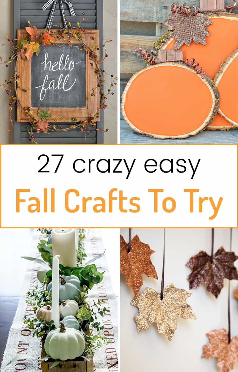 Easy Fall Crafts - I love decorating my home for each season with wood, paper, and fabric crafts! Fall home decor is my favorite and this roundup is full of easy crafts you can make in an afternoon.