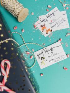 Holiday Gift Tags - The print and cut feature on the Silhouette makes it so easy to DIY personalized gift tags for your holiday parties this year! You can download the PNG + SVG files for both Cricut and Silhouette users and give each of your gifts a little bit of homemade flair this season.