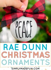 Rae Dunn inspired Christmas ornaments