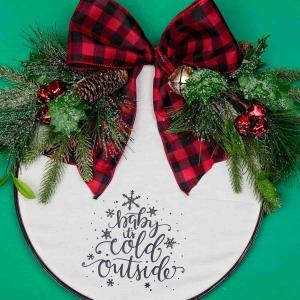 Embroidery Hoop Christmas Wreath