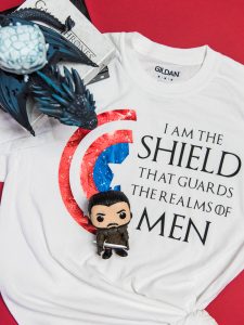 how to distress vinyl on a Game of Thrones shirt