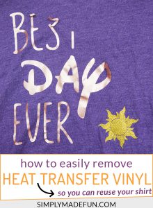 Remove heat transfer vinyl with Letting Removing Solvent Pinterest Image