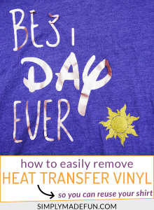 Remove heat transfer vinyl with Letting Removing Solvent