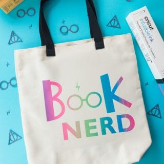 Harry Potter Tote Bag made with Cricut's Rainbow colored Infusible Ink
