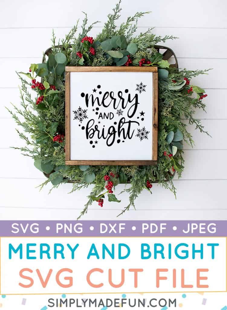 Download Clip Art Mid Century Christmas Svg Merry Bright Christmas Svg Cut File Retro Christmas Svg Vintage Holiday Svg Commercial Use Digital File Art Collectibles