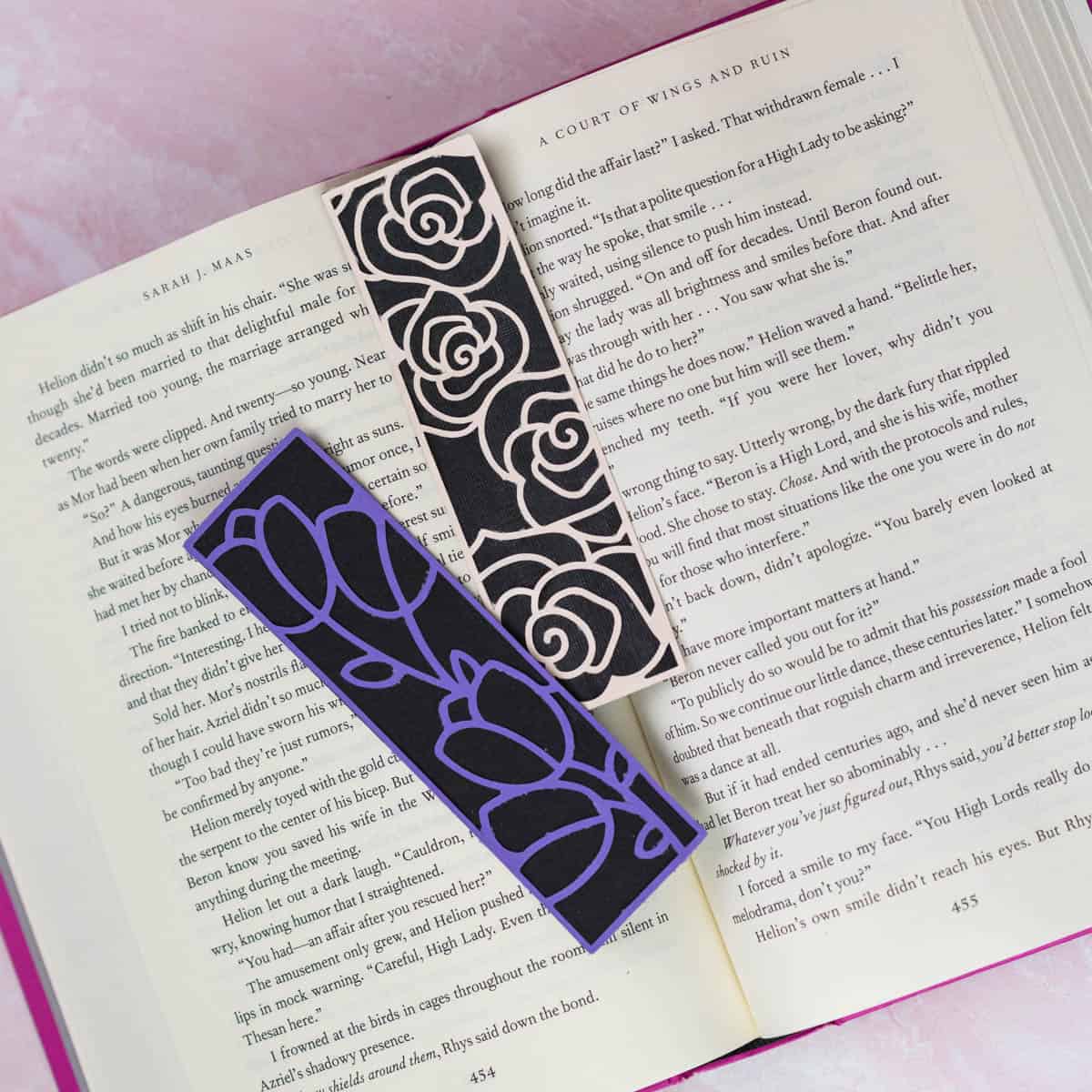 Floral Paper Bookmarks SVG Cut File